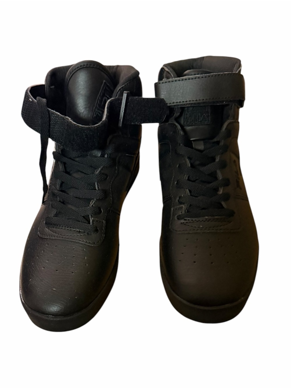 Fila Men’s Black High-Top Lace-Up Sneakers with Ankle Strap